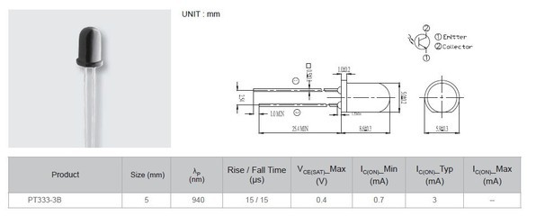 光電器件-F5紅外接收三極管PT333-3C 技術(shù)特點(diǎn)與應(yīng)用前景